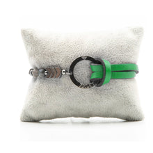 Charger l&#39;image dans la galerie, Bracelet Personnalisable Phoenix Gabbro Ruthénium Vert