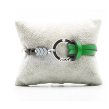 Charger l&#39;image dans la galerie, Bracelet Personnalisable Phoenix Œil de Faucon Argent Vert